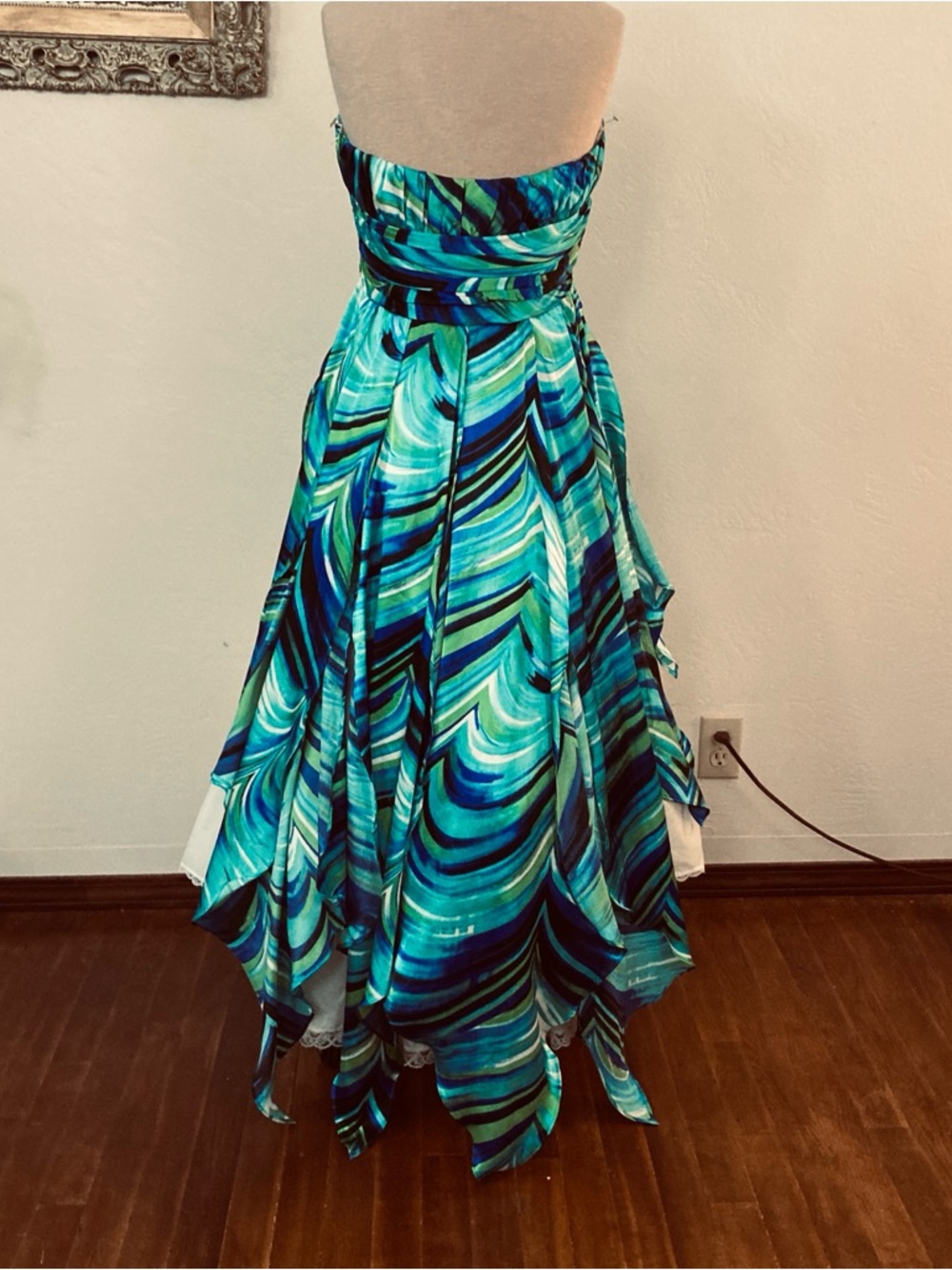 Mermaid Fairycore whimsical stagers hem high low satin beach vacation dress